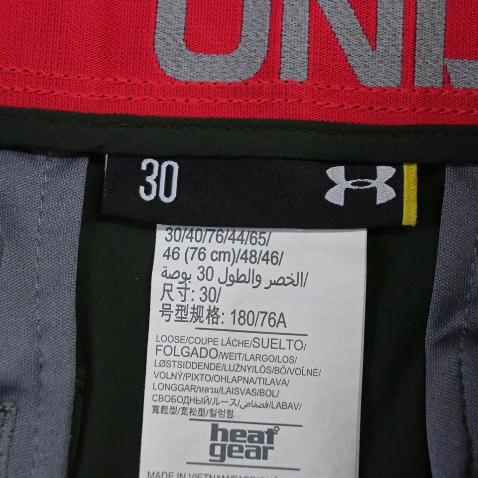 Pantalones cortos de golf Under Armour 30 x 11" verde oscuro Match Play 1272862 Foto 3 de 4