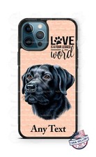 Black Labrador Dog face Pet Love Word Personalized Phone Case Cover fit iPhone