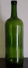 Empty Wine Bottle without Label  Rustic  Dark Green Bottle  Crafts and Decor