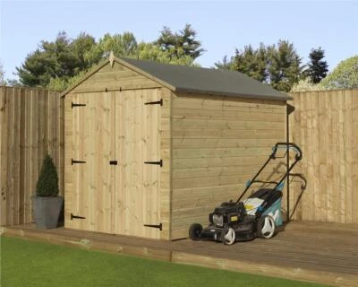 EMS RETAIL Empire 9500 Premier Apex Shed 6X6 SHIPLAP T&G PRESSURE TREATED WITH DOUBLE DOOR