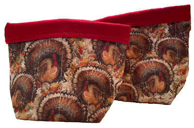 Handcrafted Quilted 100% Cotton Mini Bag Pack Thanksgiving