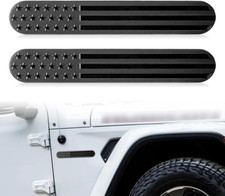 2 Packs USA American Metal Flag Auto Fender Emblem 3D Metal for Truck Motorcycle