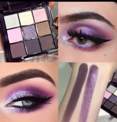 Tingphe 9 Color PURPLE EYESHADOW PALETTE Long Wear Velvety and Highly Pigmented
