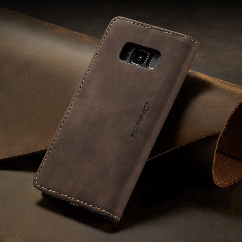 Funda de cuero para Samsung Galaxy S10e/S9/S8+/S7 Edge billetera magnética abatible Foto 4 de 4