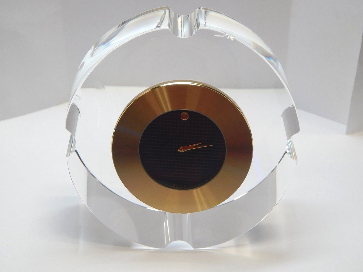 Movado TCL000109M Gold-Tone Stainless Steel Mini Quartz Clock in