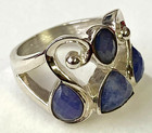 HSN Jay King Sterling Silver Tanzanite Multi-Shaped Stone Ring Size 6 — photo 2