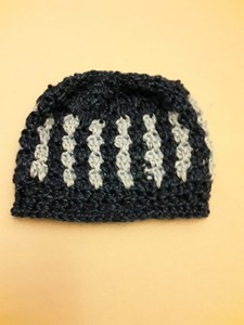 white infant beanie hat