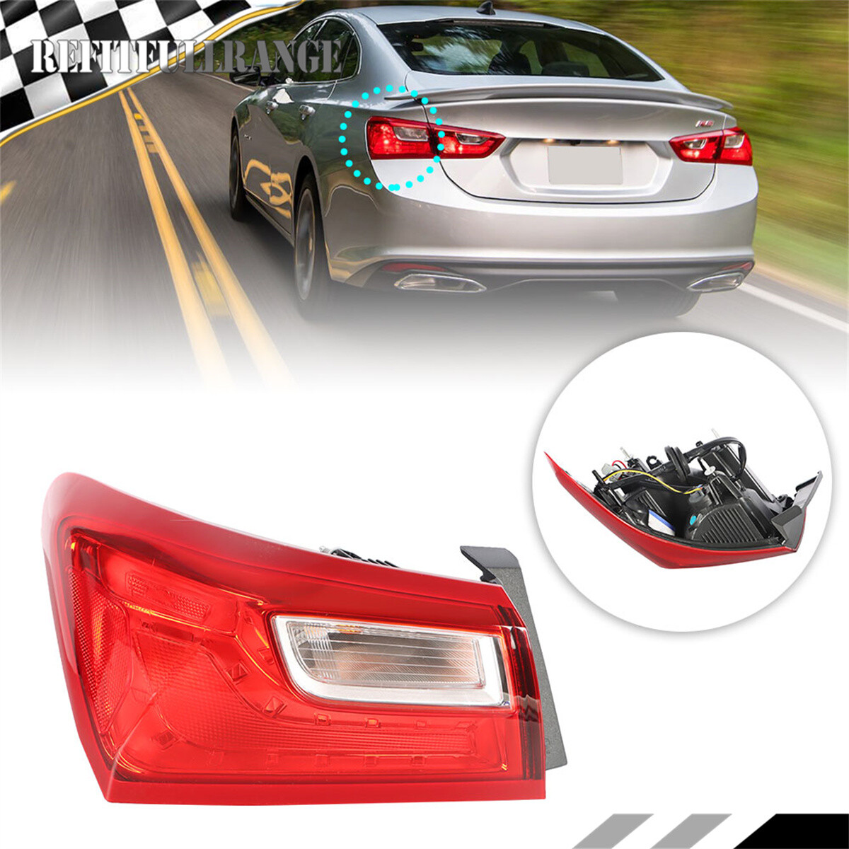 13 14 15 Chevy Malibu Quarter Mounted Tail Light Right PASSENGER NON - Foto 14