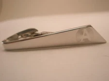 A Monogram Initials Letter Vintage Tie Bar Clip arthur andre andrew art ali