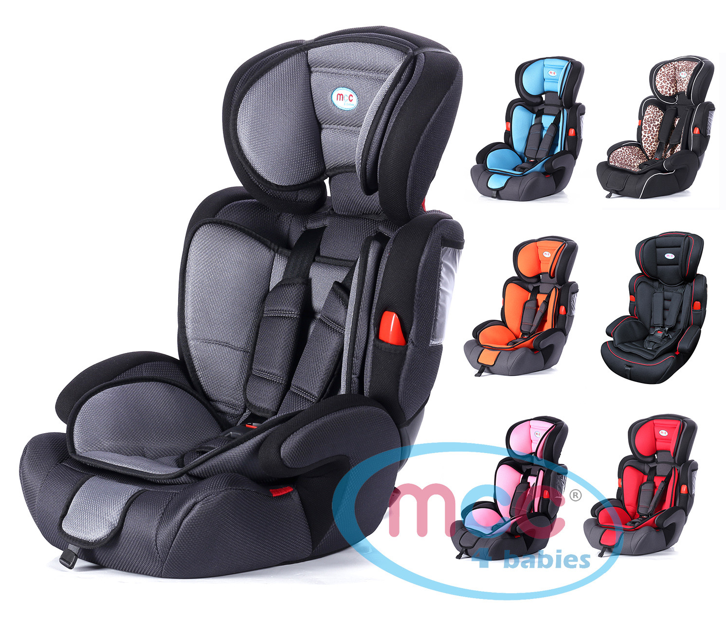 Mcc® 3 in 1 Baby Child Car Safety Booster Seat For Group 1/2/3 936kg