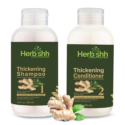 Anti Hair Loss Ginger Extract Thickening Shampoo and Hair Conditioner SET