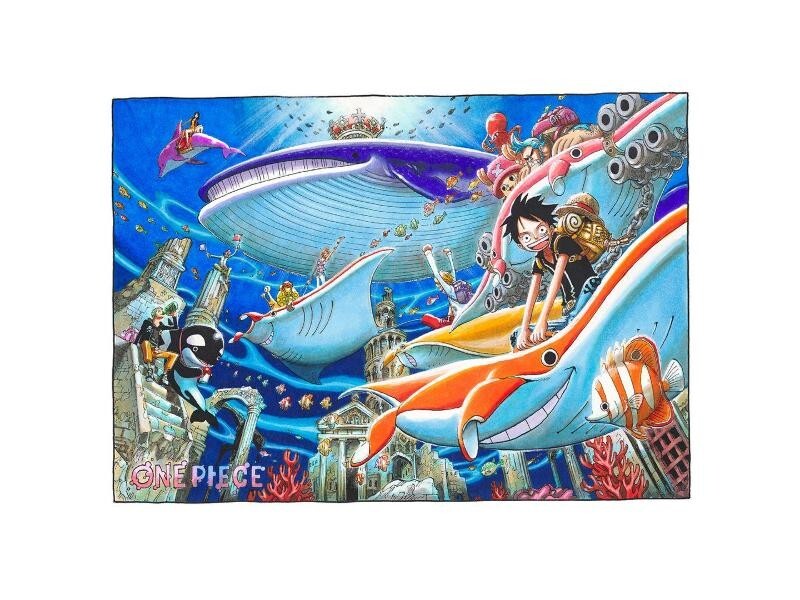 Limited to 20 copies ONE PIECE Underwater Ruins Original Art a08