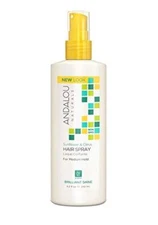 Andalou Naturals Brilliant Shine Hair Spray, Sunflower & Citrus, Styling and 