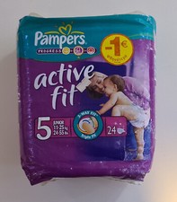 Vintage 2009 Diapers PampersProgress Active Fit 5 24 Nappies up to 25kg/55lb
