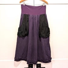 AVATAR Clothing Womens Purple and Black Bojo Hippie Maxi Skirt Size Medium