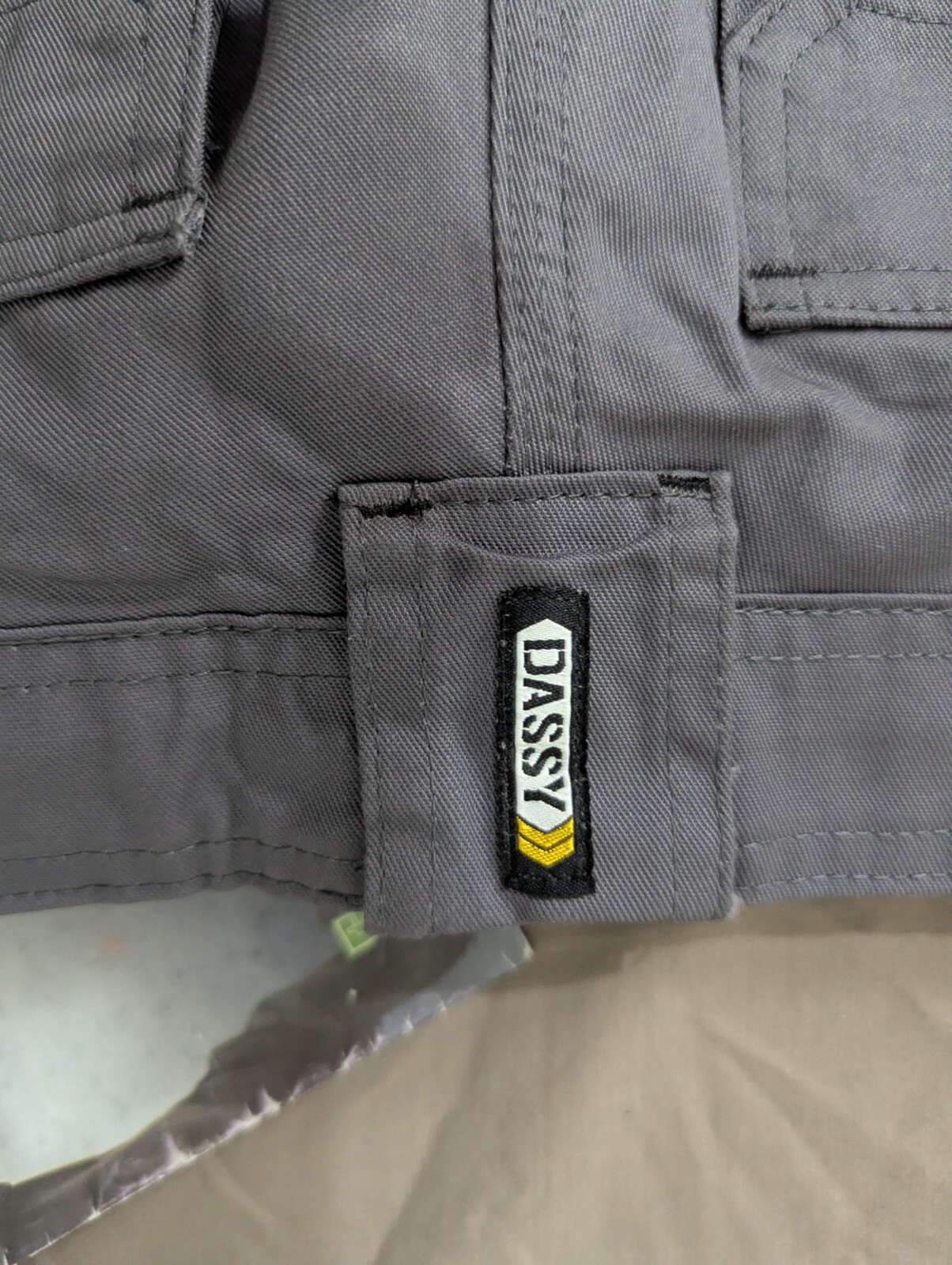 Dassy Original Mens Cargo Combat Grey Black Work Trousers Size 38 regular image 7