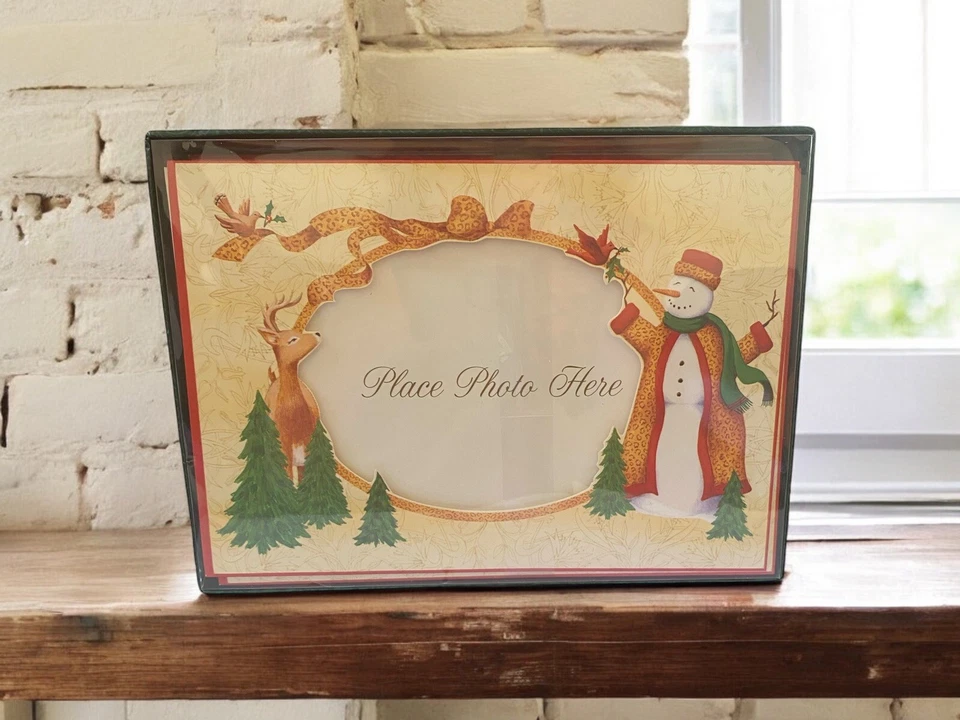 Punch Studio Deer/Snowman Christmas Holiday Greeting Photo Cards - Set of 18 NIB - Image 3 of 4