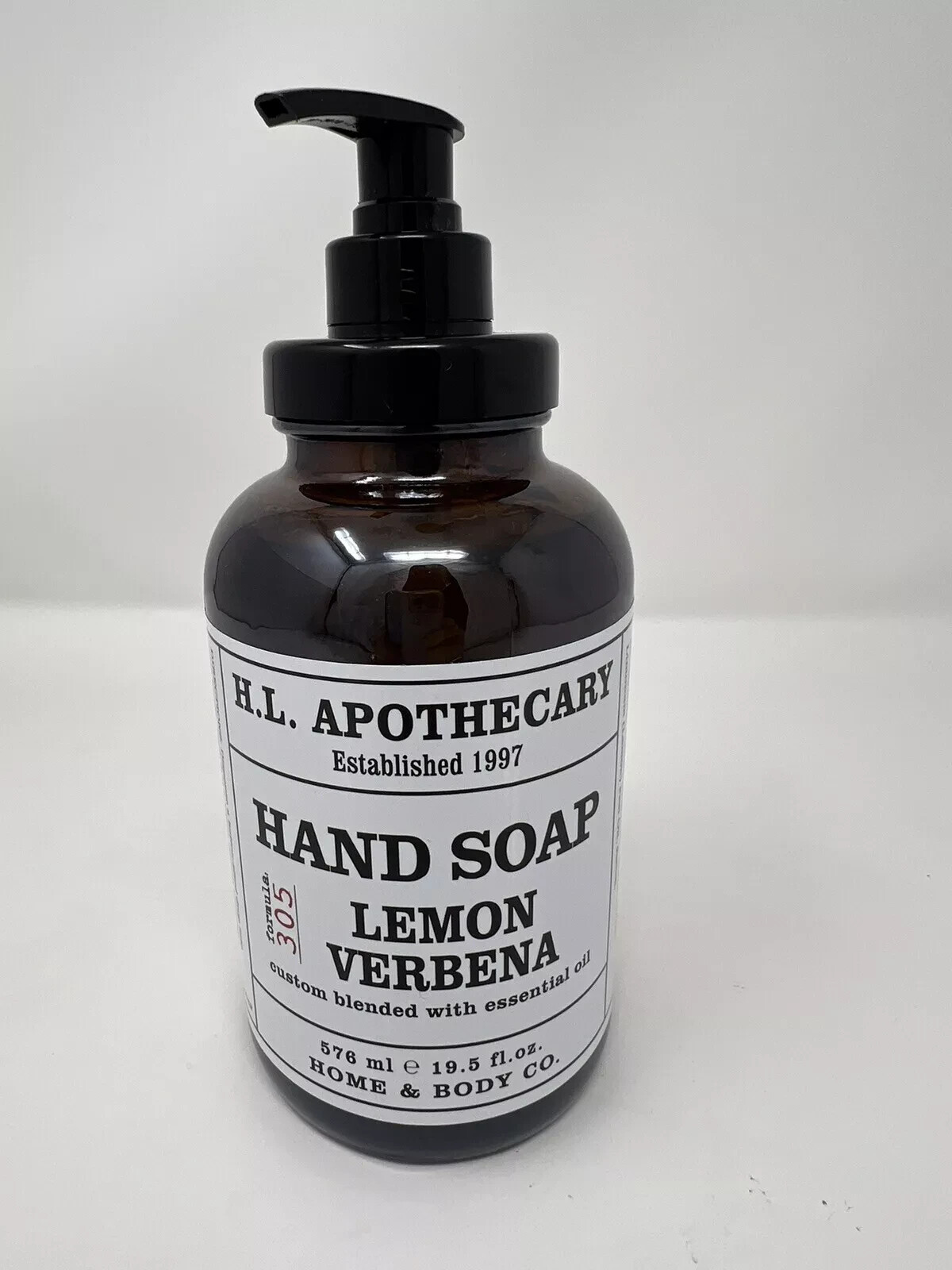 H L Apothecary Hand Soap Lemon Verbena w/Essential Oils 19.5 fl oz