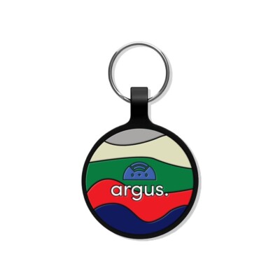 Argus Silent Tech Tag with Key Ring - Pet ID Tag with QR Code, NFC, and URL