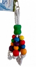 Parrot-Supplies Baby Jellyfish Rope And Wood Beads Parrot Toy, African Grey