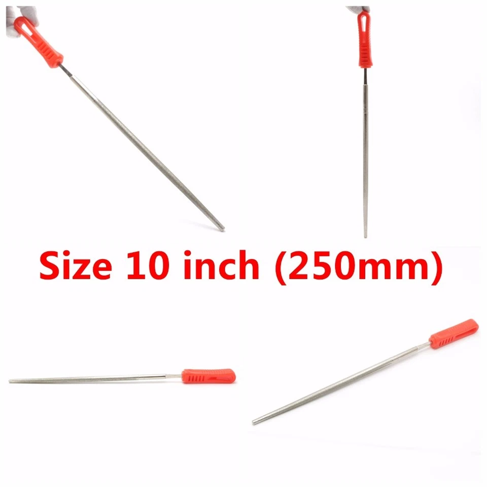 6"-12"inch Diamond File ROUND Files Coated 150-300 mm Length Grit 120 Medium For - Image 4 of 4