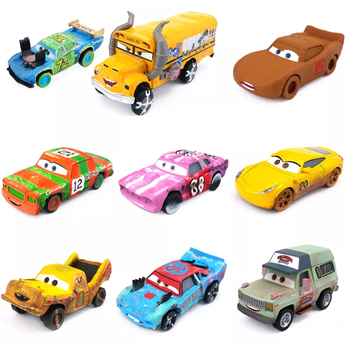 Cars Moive Toys Thunder Hollow Crazy Eight Lightning Mcqueen 1 55 Loose Toy Cars