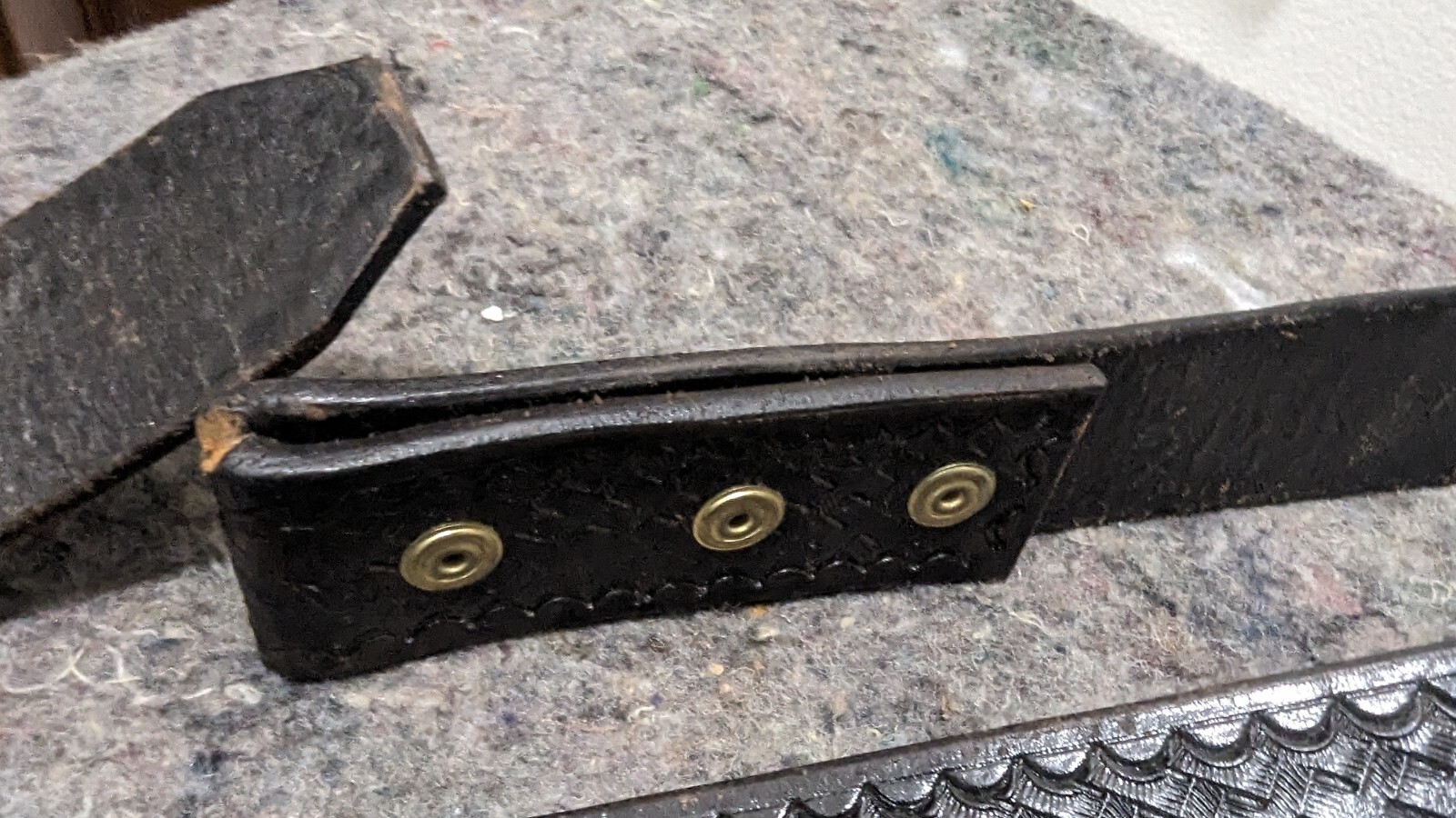 Black gun belt, basketweave leather, personalized eBay