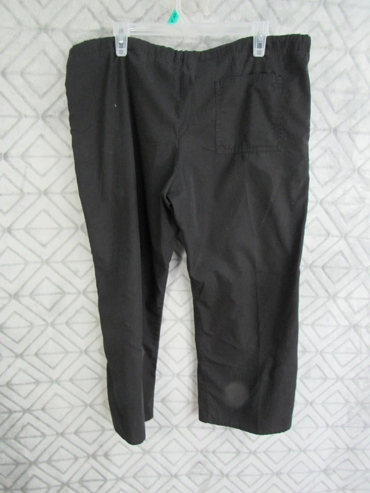 Pantalones Exfoliantes SB Talla M Negros Cordón Cintura Bolsillos Carrera Trabajo Médico Foto 3 de 3