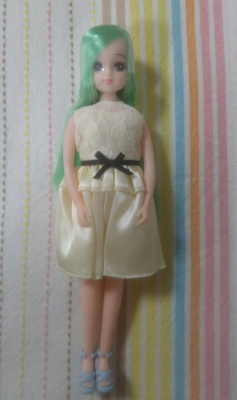 ○Excellent!! Licca Doll Licca Castle Little Factory green long