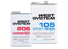 WEST SYSTEM 105-B Epoxy With 206-B Slow Hardener, 1.2 Gallon Kit