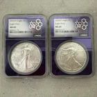 Lot of 2 - 2025P Eagle Privy NGC MS 69 1 oz Fine Silver