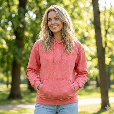 Stonewash Long sleeves Hoodie, Vintage Pullover Oversize Sweatshirt - Ships Free