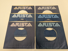 Lot of 6 Vintage Arista 45 RPM 7" Company Record Sleeves for Rock Soul Jazz