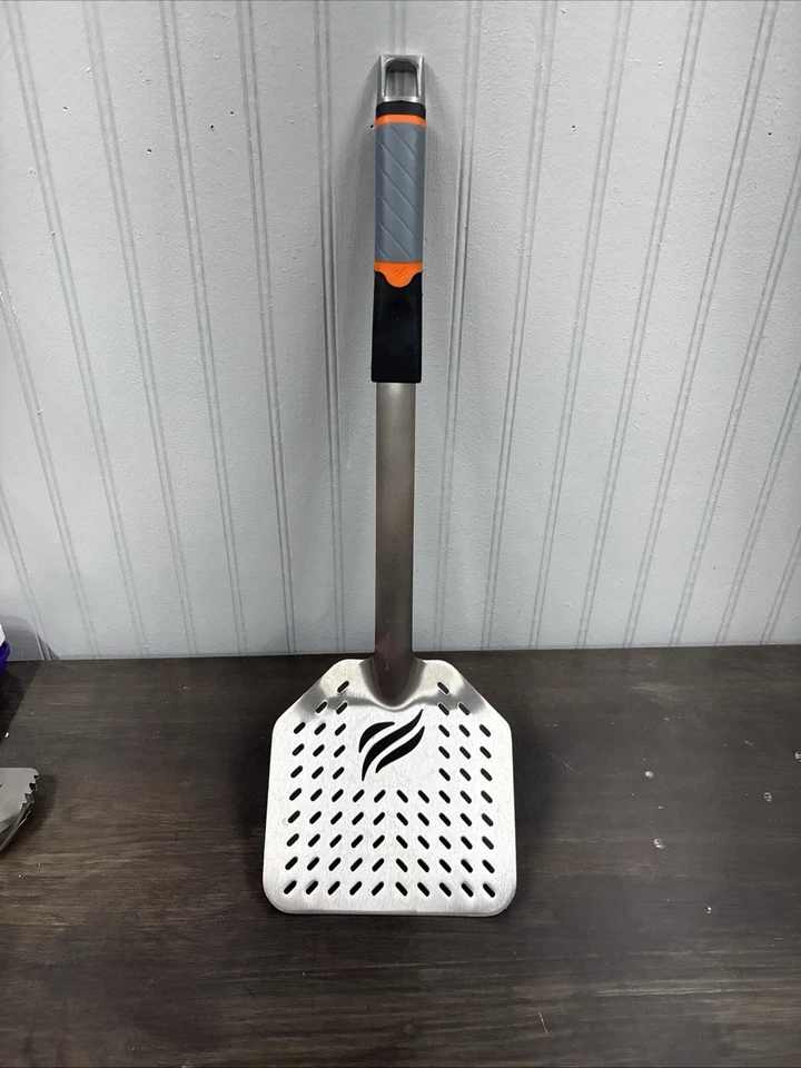 Pinças e espátula de aço inoxidável Blackstone prata grelha conjunto de 2 - Imagem 2 de 4