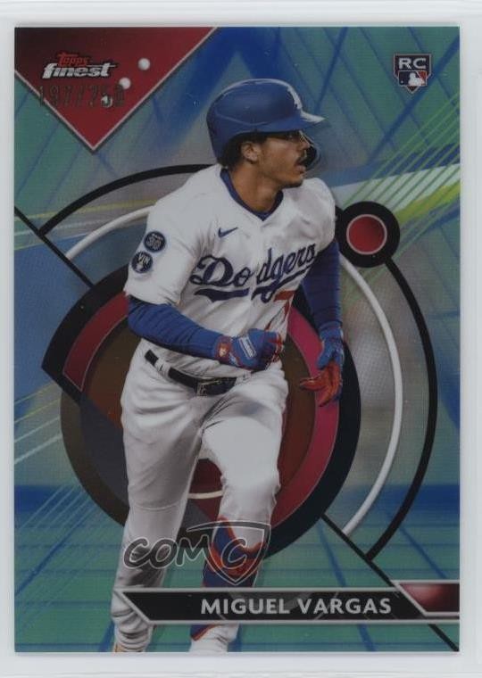 2023 Topps Finest Blue/Aqua Vapor Refractor 197/250 Miguel Vargas #33 v9t