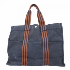 Hermes Hermès Foule Tote Canvas Navy Bag for Men and Women GZl1digc