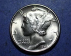 1945-D Mercury Dime  Near Gem BU