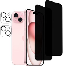 2-2 Pack Privacy Screen Protector Designed for Iphone15 plus anti Spy Private Te