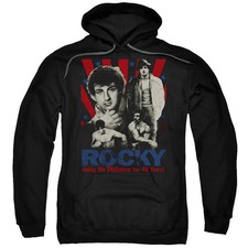 Rocky Going The Distance Mens Hoodie Black Officially Licensed