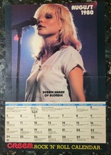 Blondie August 1980 Calendar 16" x 11" CREEM Folded Roadie Ad NM