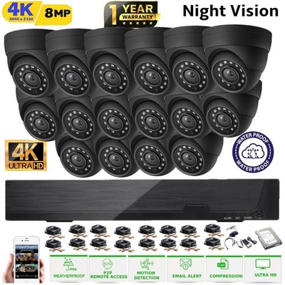 CCTV 8MP Überwachungskamera System 4CH 8CH 16CH HD DVR Hausüberwachung Außen