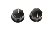 2 Pack Black Phenolic Amplifier Knob with Ivory Indicator Line Z408601