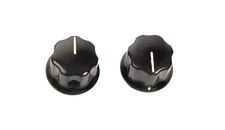 2 Pack Black Phenolic Amplifier Knob with Ivory Indicator Line Z408601