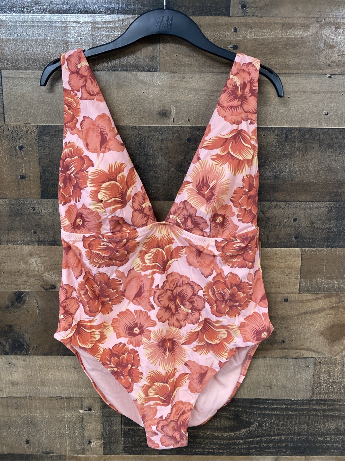 Women's Hibiscus Print Full Coverage One Piece Swimsuit - Shade & Shore Pink XL