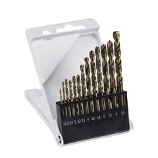 13pcs High Speed Steel M35 Jobber Twist Drill Bit Set 1.5mm - 6.5mm