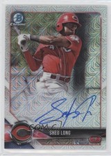 2018 Bowman Mega Box Chrome Mojo Refractor Auto Shed Long #BMA-SL Auto 0h5f
