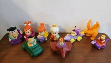 Vintage Denny's Flintstones Lot of 9 Figures Hanna Barbara -Fun Squirters-Toys