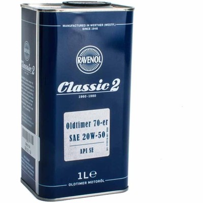 Oldtimer Öl 70-er SAE 20W-50 API SE - 1L Blechdose für Classic Motorräder