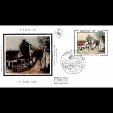 FDC soie - Tableau - Maurice Utrillo - 3/12/1983 Paris