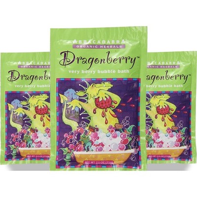 Abra Therapeutics Dragonberry Very Berry Bubble Bath Organic Herbals 3 Pack